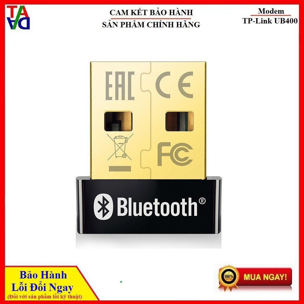 Thiết Bị Kết Nối Bluetooth 4.0 Qua Cổng USB TPLink UB400 - USB Bluetooth - Hàng Chính Hãng