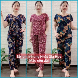 Bộ Lanh Gia Huy Trung Tuổi quần dài ống côn