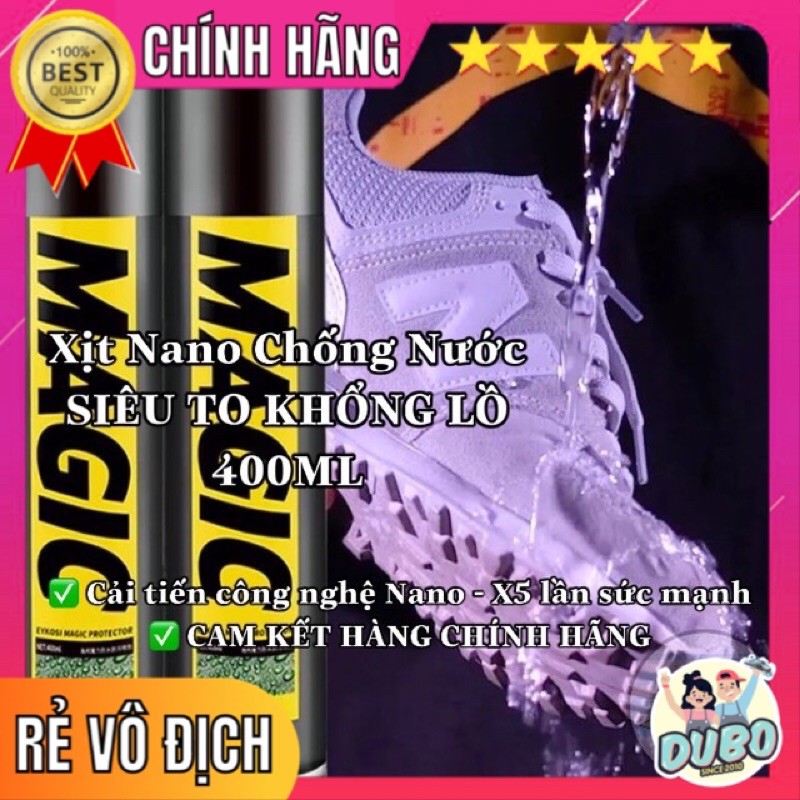 [CHÍNH HÃNG] Xịt Nano Chống Nước MAGIC - Bảo Vệ Giày Và Mọi Đồ Vật Khỏi Chất Lỏng