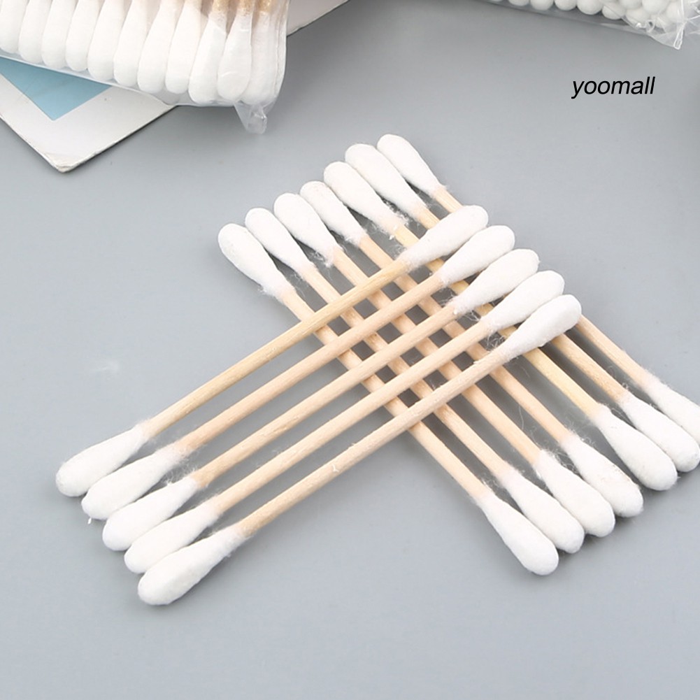 Set 100 tăm bông 2 đầu dùng 1 lần tiện dụng