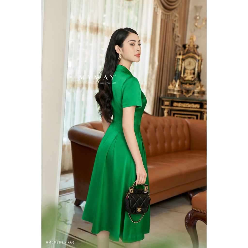 Đầm Nữ Công Sở MY WAY Dáng Xòe Chất Lụa Sang Trọng 6MD0299