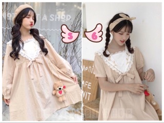 🍀❤️ORDER Váy babydoll nơ❤️🍀