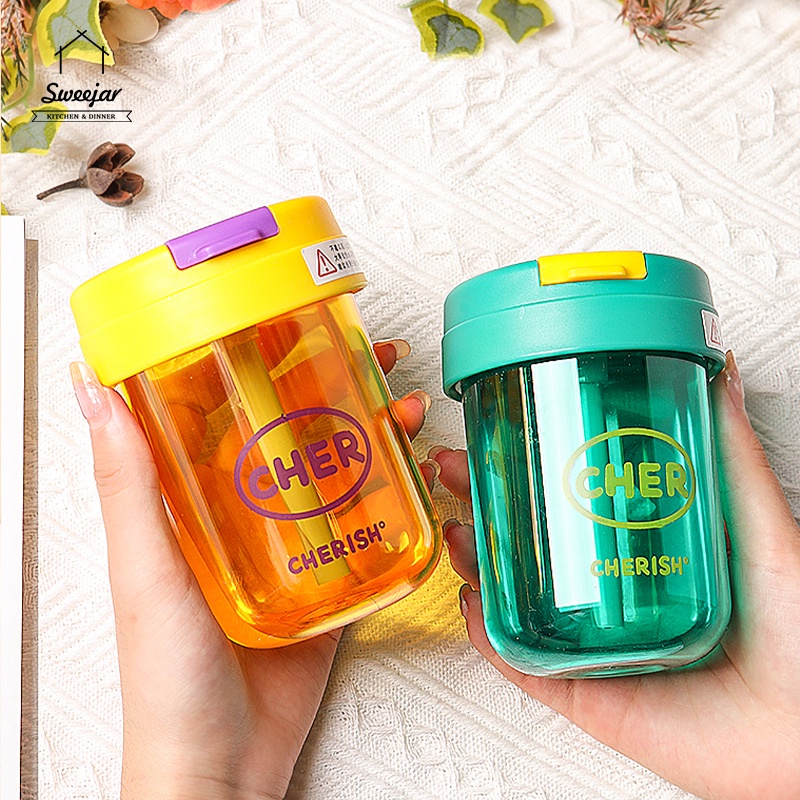 Cốc uống nước SWEEJAR bằng silicone PC chịu nhiệt tốt dung tích 300ml