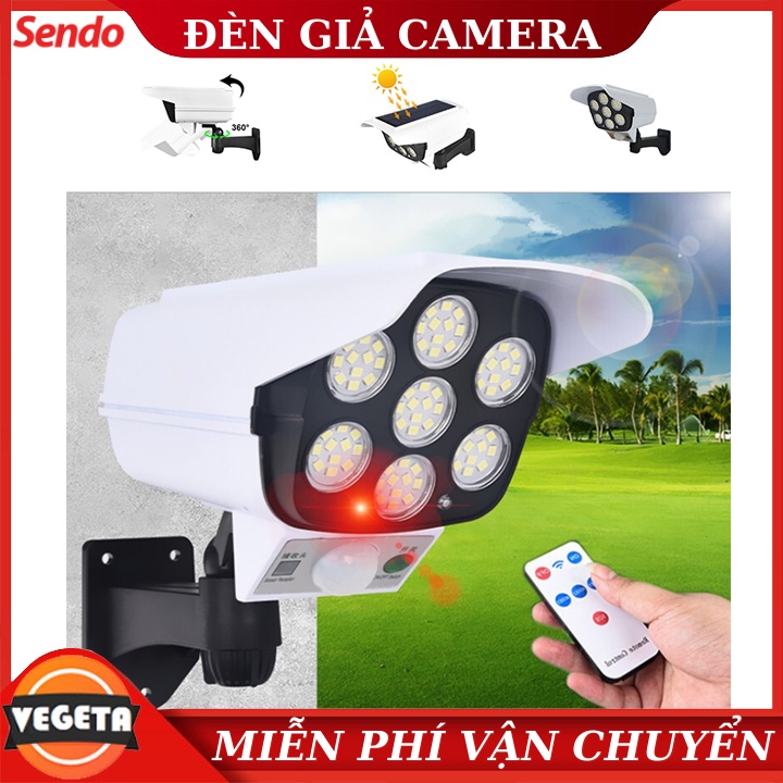 Đèn năng lượng mặt trời giả camera chống trộm