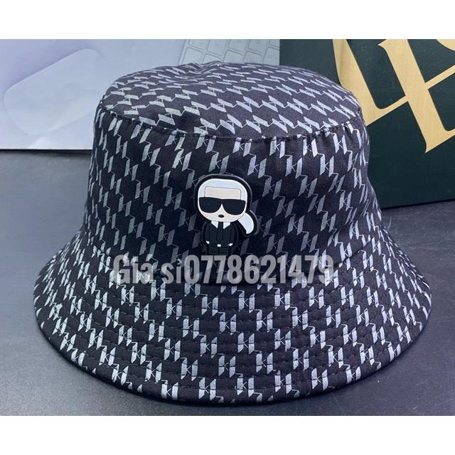 Combo 1 cặp mũ vành bucket và lưỡi trai KARL thời trang