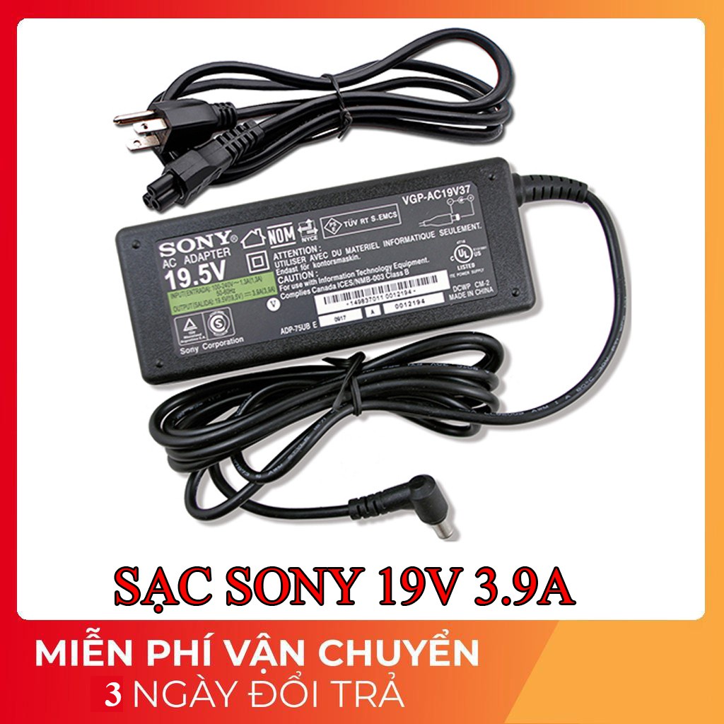 Sạc Laptop Sony Vio 19.5 V- 3.9A