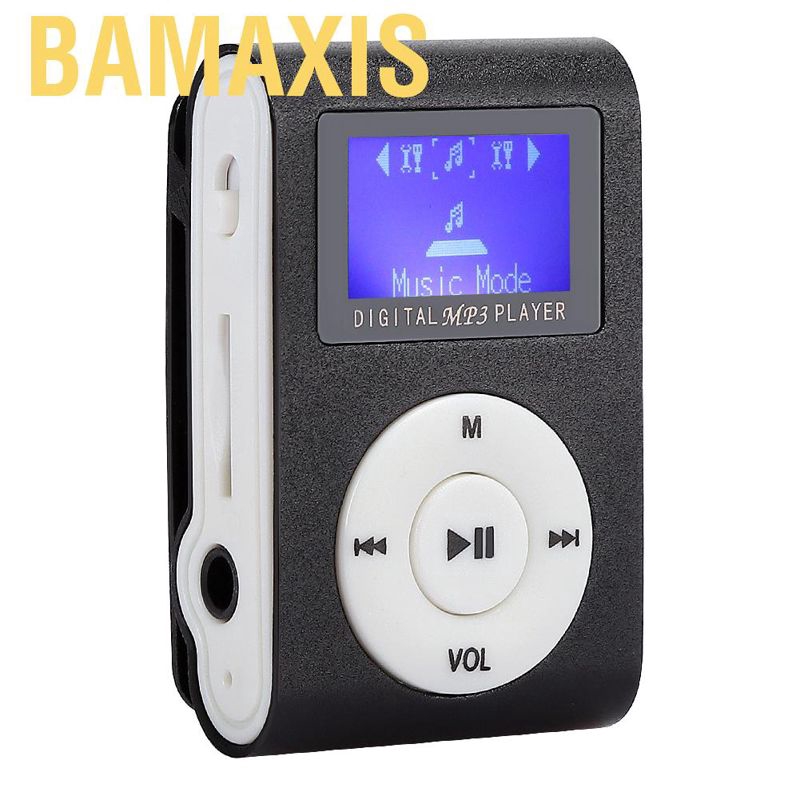 Máy Nghe Nhạc Mp3 Bamaxis 1.8inch Mini Có Kẹp Gắn Tai Nghe