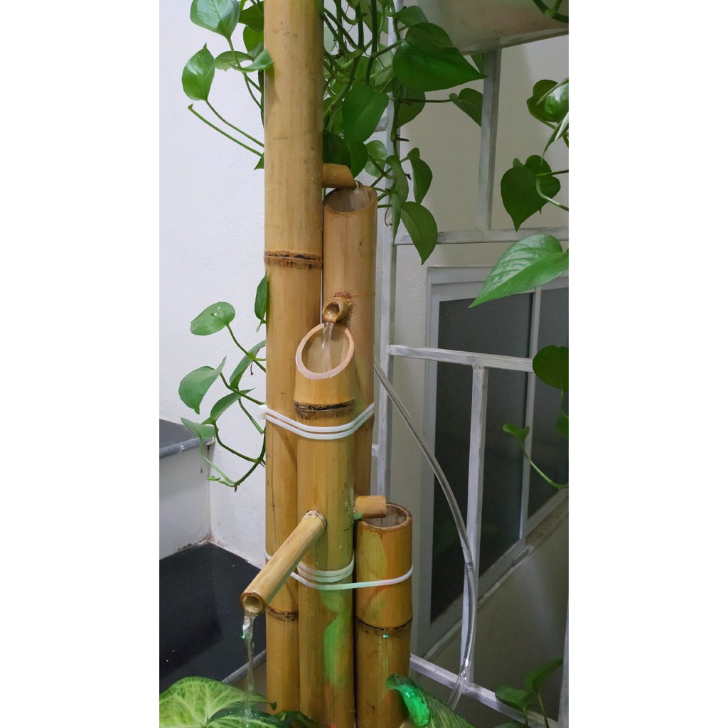 Thác nước phong thủy tre -10