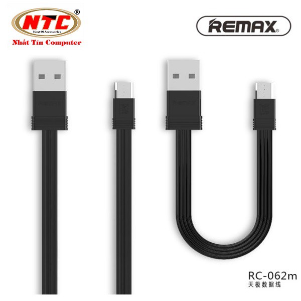 Bộ 2 cáp sạc microUSB Remax RC-062m 1m và 16cm