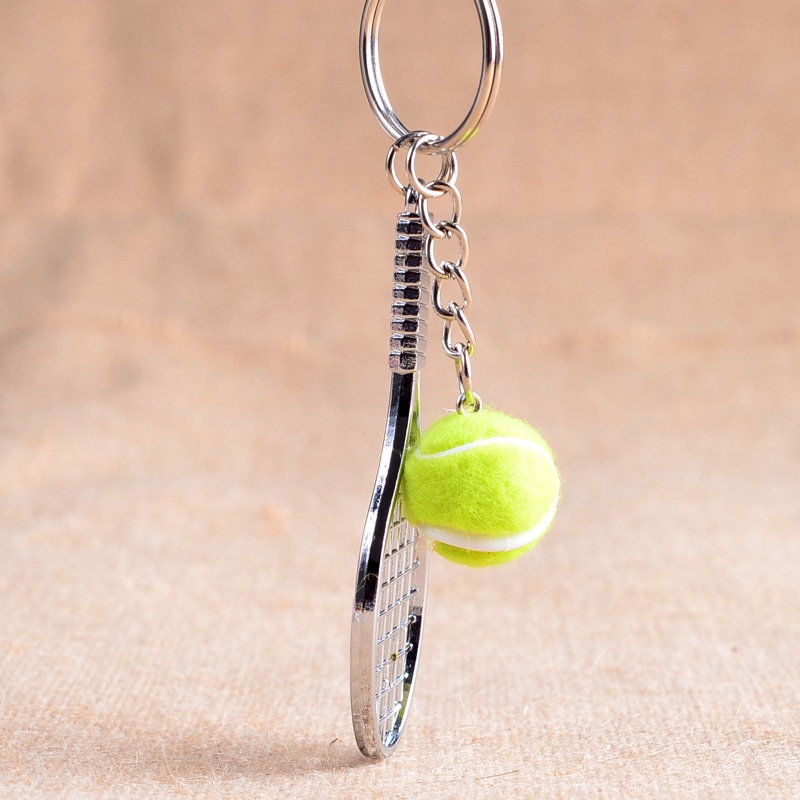 Móc Khóa Hình Vợt Tennis Mini 6 Màu Sắc