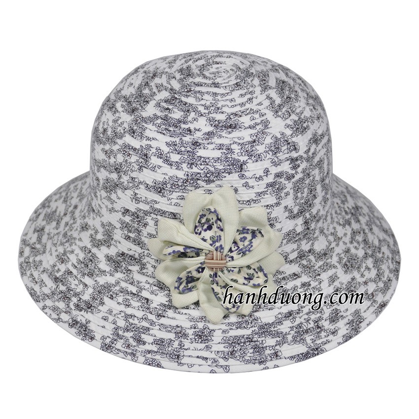 [ Nhiều mẫu ] Nón rộng vành đi biển mũ tai bèo mũ vành to 7cm được gắn nhiều mẫu hoa khác nhau với nhiều màu đa dạng