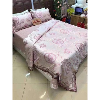 Bộ chăn ga gối chất liệu gấm lụa 5 món