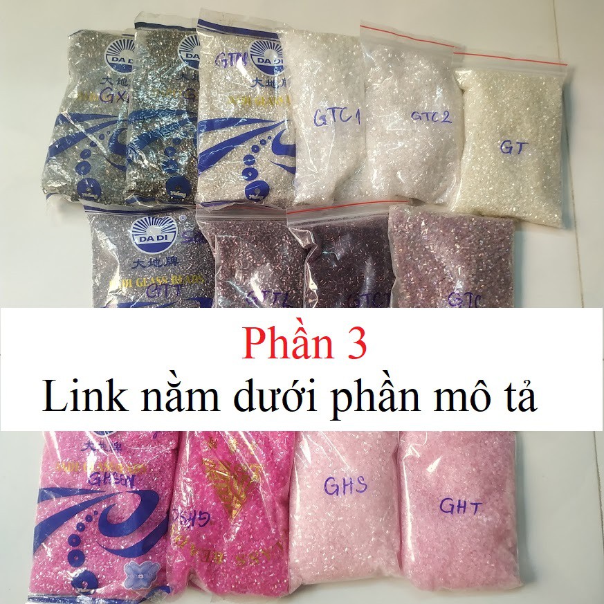 Gói 450g hạt cườm gãy (phần 2/3) tông vàng và đen - Nguyên liệu handmade, kết áo gói lớn tiết kiệm