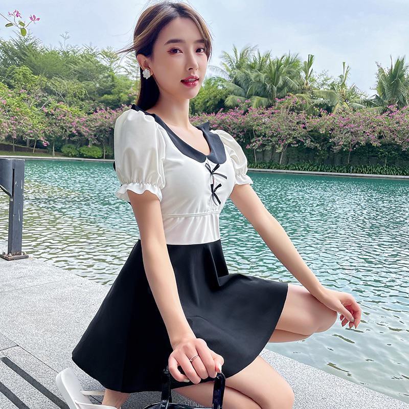 Bộ Đồ Bơi Một Mảnh Tay Ngắn Phong Cách Hàn Quốc Thời Trang Mới 2021 | BigBuy360 - bigbuy360.vn