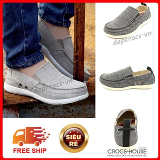 (Cao cấp) Giày lười nam cross walu chambray xuất cao cấp, giày cross nam vải - Cross house
