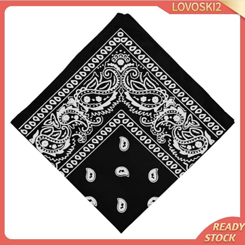Cotton Paisley Cowboy Bandana Scarf Head Wrap Hair Band Handkerchief Red