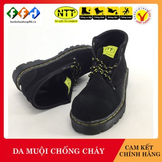 Giày bảo hộ lao động cao cổ NTT, Giày thợ hàn chống cháy, chống đinh, va đập, hàng Việt Nam chất lượng cao [FFD]