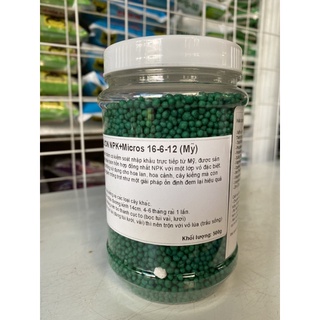 Phân xanh tan chậm polyon 16-6-12 nhập khẩu mỹ hủ 500g