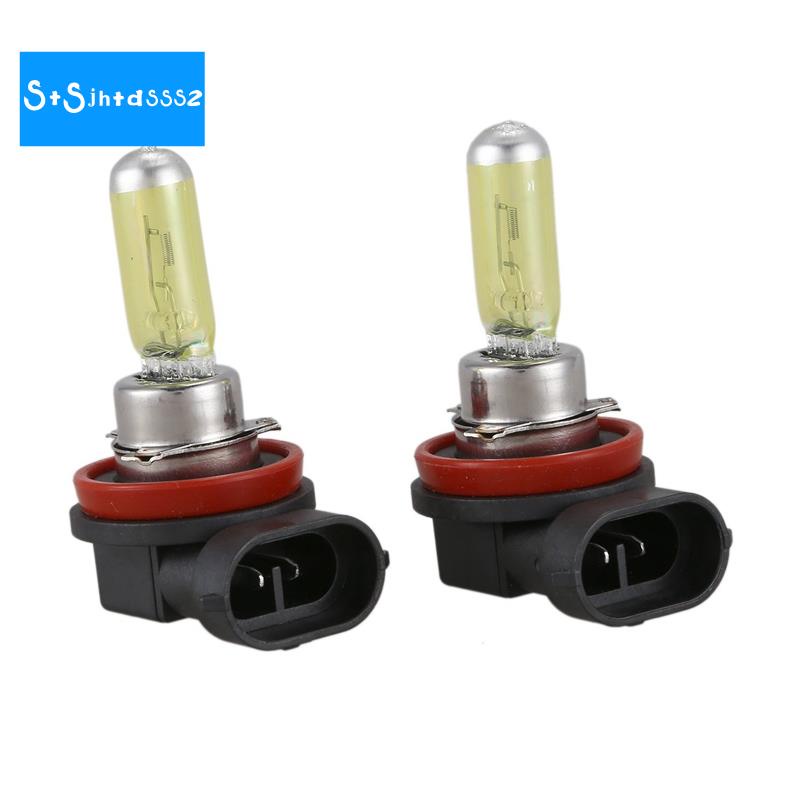 2 Bóng Đèn Pha Xenon Hid H11 55w 3000k Ánh Sáng Vàng