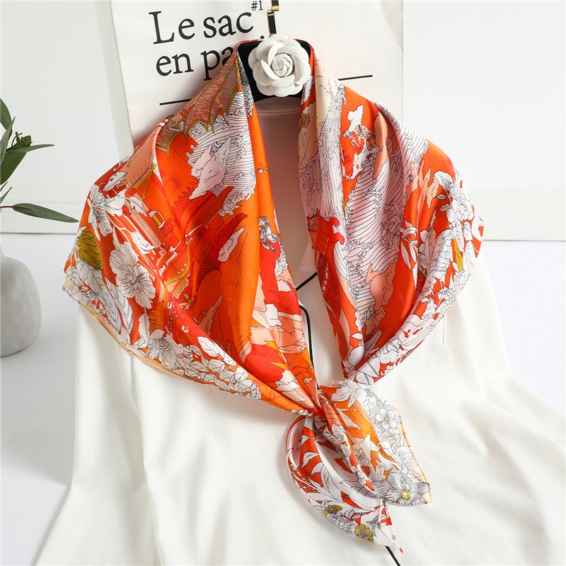 Khăn Quàng Cổ Chống Nắng Thoáng Khí In Họa Tiết Thời Trang 90cm (35.4inch) Cho Phụ Nữ Hồi Giáo WJ1006-16