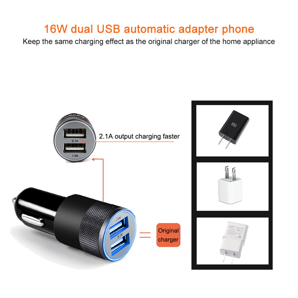 [Shop Amart] Củ Sạc Trên Ô Tô 32W Cổng USB Kép 12V Sạc Nhanh 3.0 Sạc Nhanh Cho Android