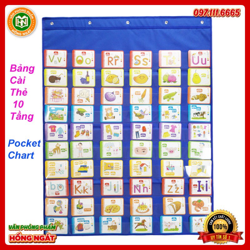 Bảng Cài Thẻ✅ Pocket Chart 10 Tầng big daddy đồ dùng giáo cụ dạy học cho giáo viên tiếng anh trong hoạt động học tập