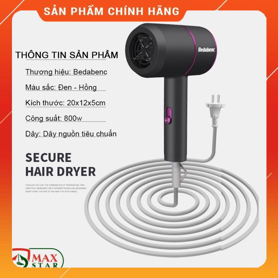 Máy sấy tóc mini giá rẻ chính hãng BEDABENC công suất lớn 2 chiều nóng lạnh cao cấp ✅