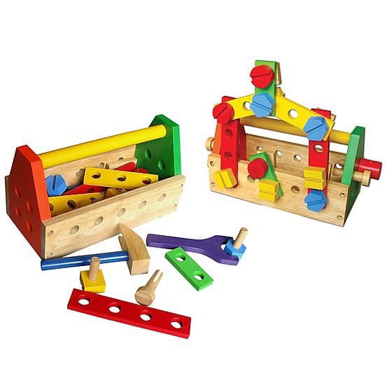 Đồ chơi gỗ Việt Nam | Đồ nghề sửa chữa Winwintoys | Bộ dụng cụ lắp ráp hộp kỹ thuật bằng gỗ