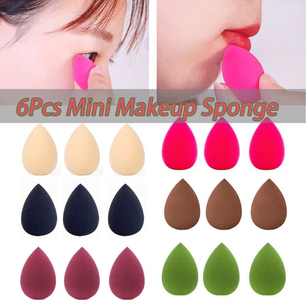 [Hàng mới về] Bộ 6 mút trang điểm mềm mại hình quả trứng mini cho nữ