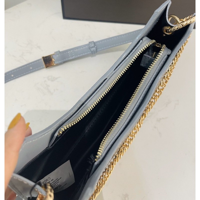 Túi kẹp nách da vân kèm dây đeo chéo size 26cm mẫu mới