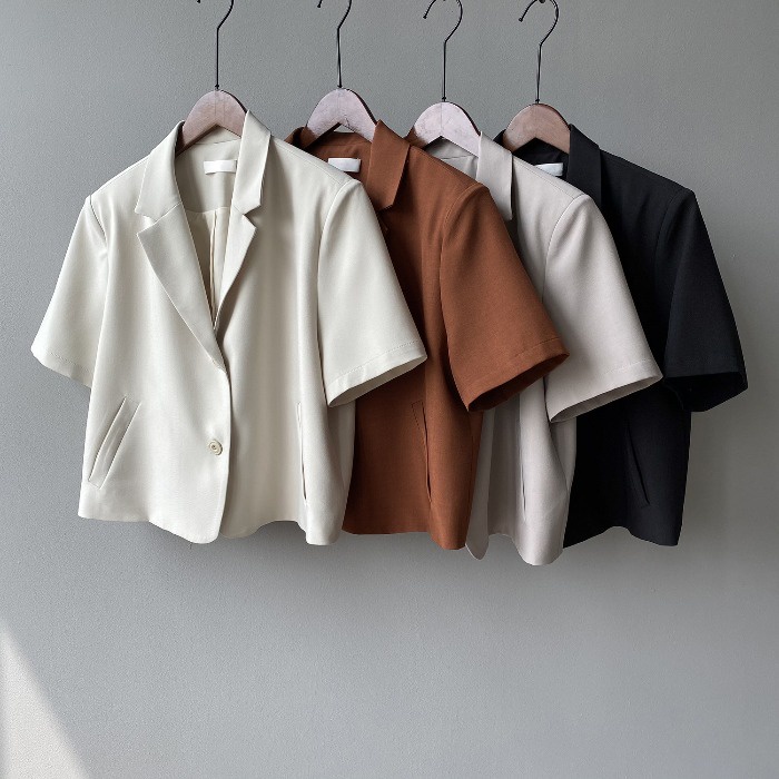 S-4XL Blazer Nữ Tay Ngắn Aimeehouse Mỏng Áo Khoác Vest Có Size Lớn Thời Trang Mùa Hè Cá Tính Bigsize