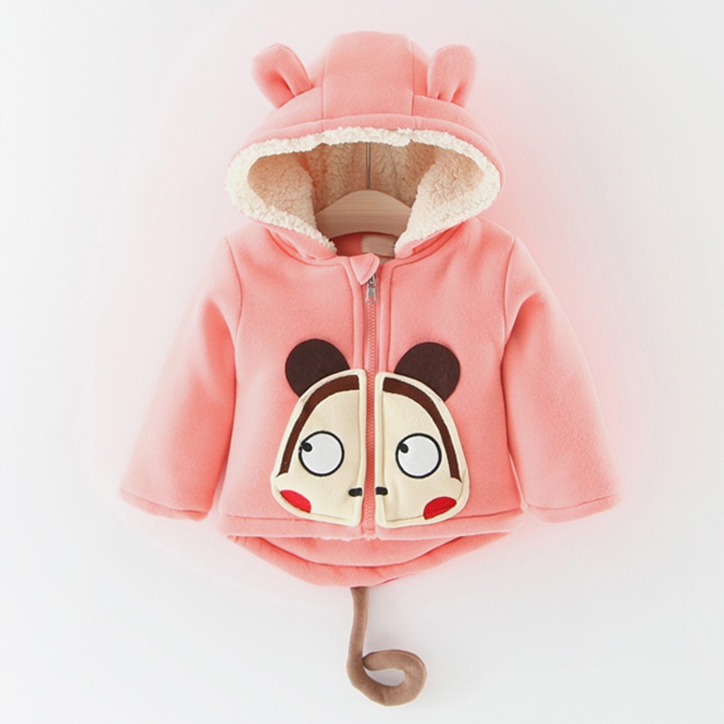 BEAR LEADER Áo Khoác Tay Dài Có Nón In Họa Tiết Hoạt Hình Dễ Thương Thời Trang Thu Đông Cho Bé Trai Và Gái