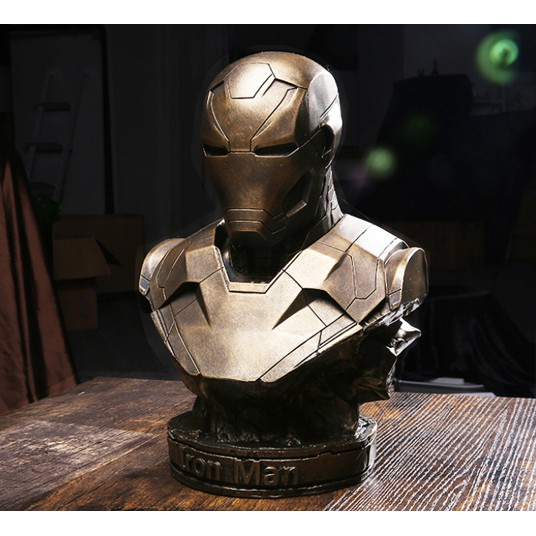 (Hàng HOT) Mô hình tượng bán thân Iron Man Tony Stark MK46 cao 36cm tỷ lệ 1/2