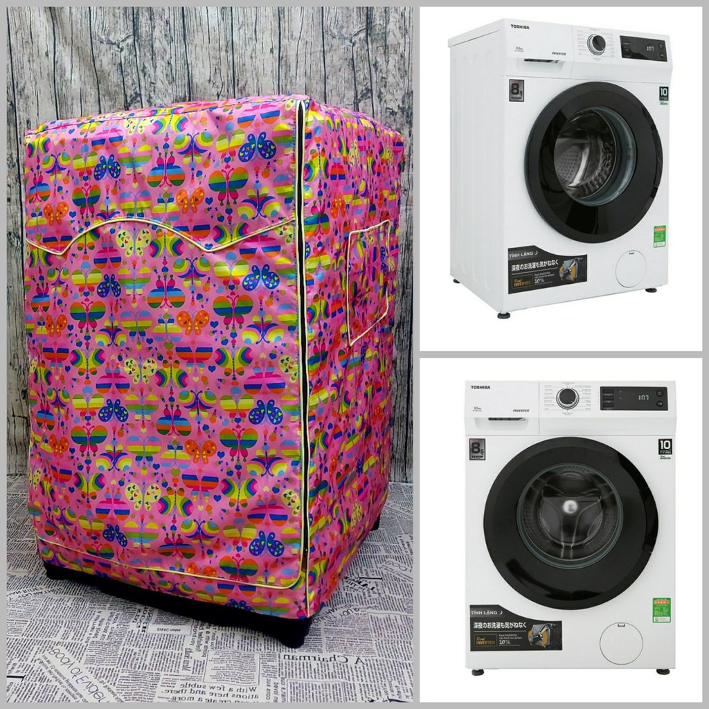 [Vải dù xịn không nổ vỏ] Áo Trùm Máy Giặt Cửa Trước Cửa trùm được cho Máy giặt Aqua Inverter 8.5 kg