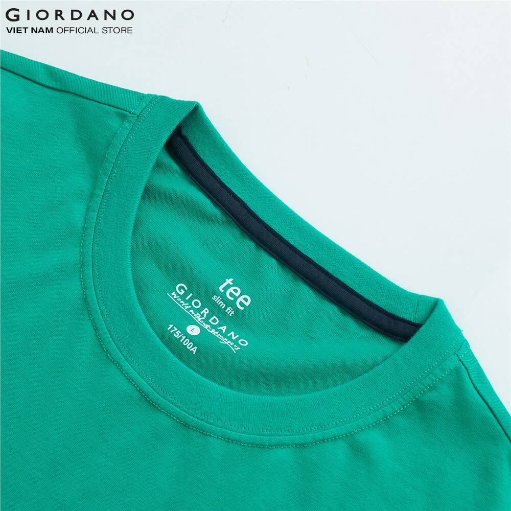 Áo Thun Trơn Ngắn Tay Cổ Tròn Nam Giordano 01020250