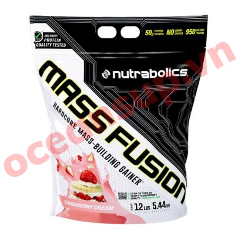  Sữa Tăng Cân Mass Fusion Nutrabolics Bịch 5.4kg Tăng Cơ Nạc