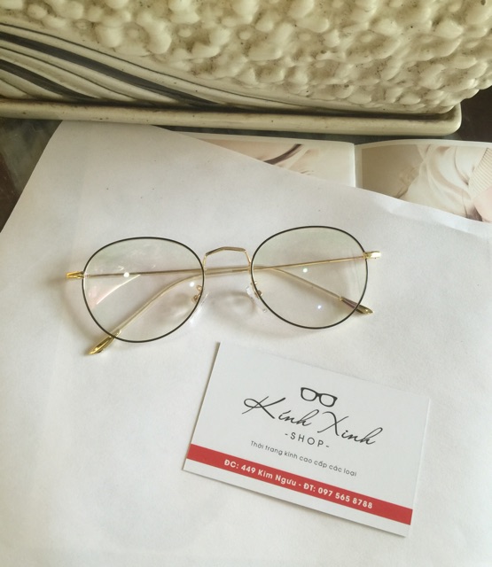 Kính Mắt tròn KOREA Kim loại tăm mảnh đuôi nhọn - MTHQ11