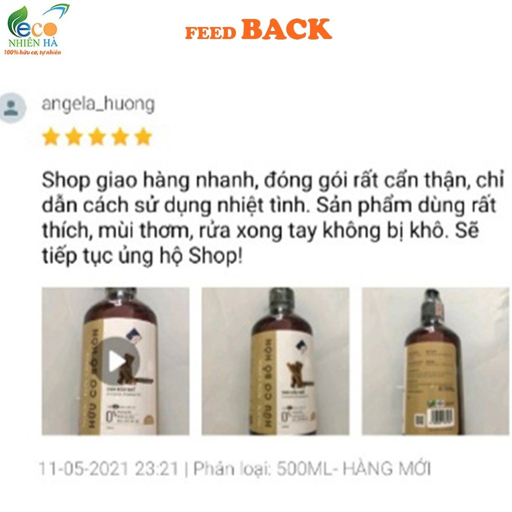 Nước rửa chén ECOCARE 500ml, tinh dầu quế hữu cơ, nước rửa bát an toàn trẻ nhỏ