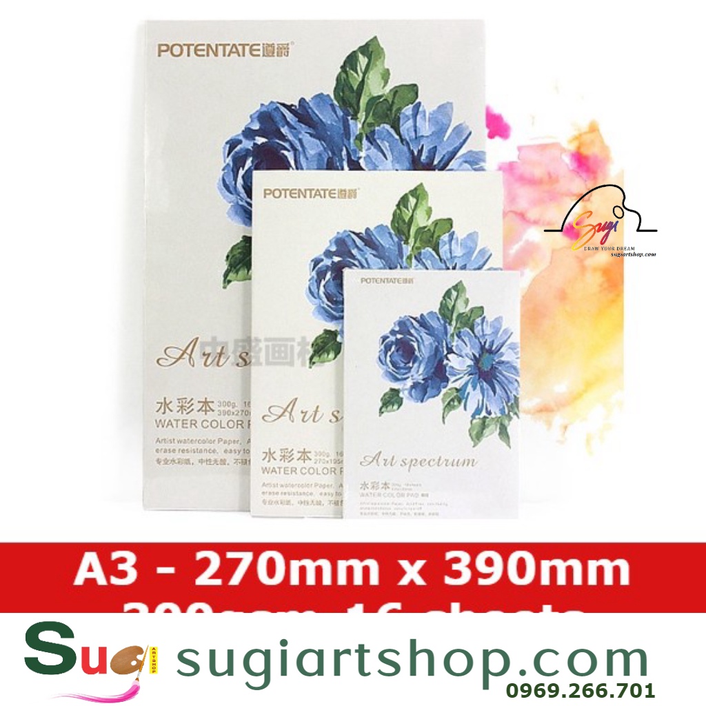 Sổ vẽ màu nước Potentate, Sổ Canson chuyên vẽ màu nước 300gsm