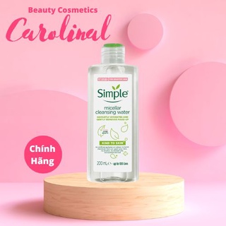 Nước Tẩy Trang Simple Dành Cho Da Nhạy Cảm 200ml Micellar Cleansing Water / Sạch sâu /Không kích ứng /
