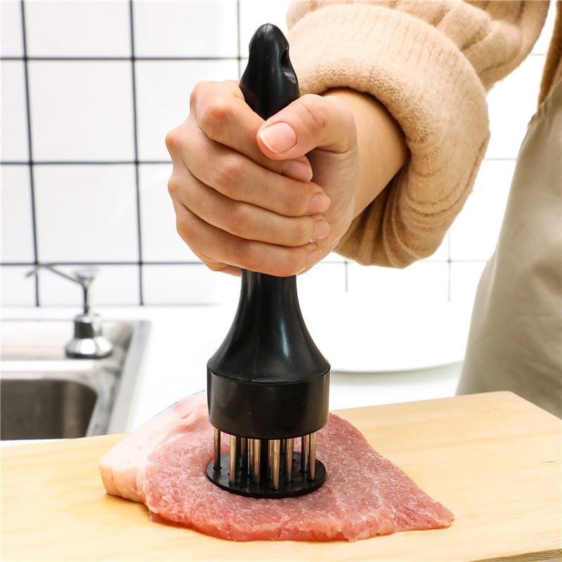 Dụng cụ làm mềm thịt, dằm thịt, châm bì lợn, xâm bì bằng tay, cây châm thịt làm heo quay da giòn