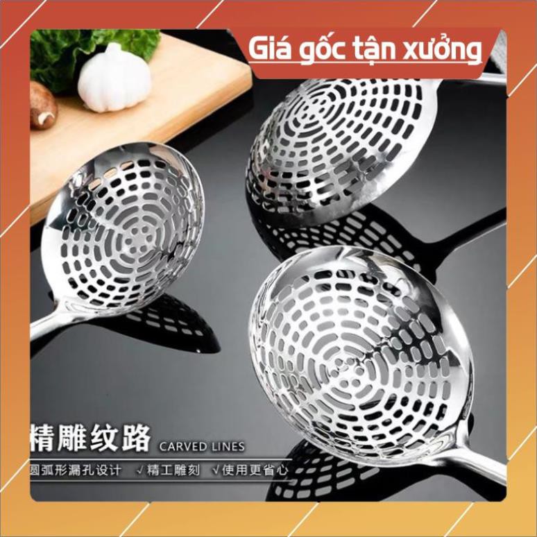 Chao vớt thức ăn inox cao cấp hàng dày sang bóng