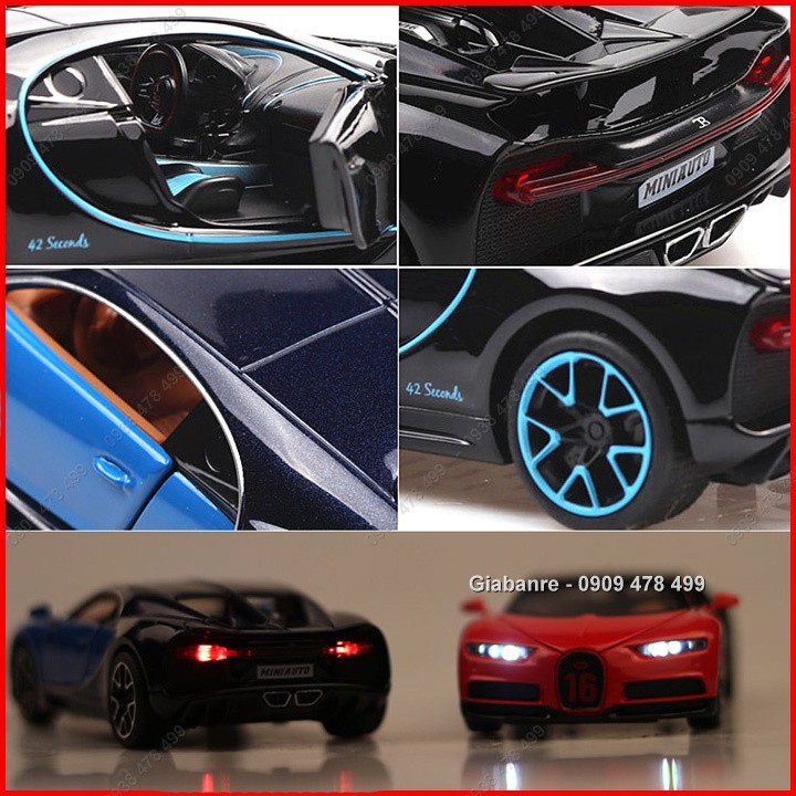 Xe Mô Hình Kim Loại Siêu Xe Bugatti Chiron Tỉ Lệ 1:32 - Miniauto - 9656x