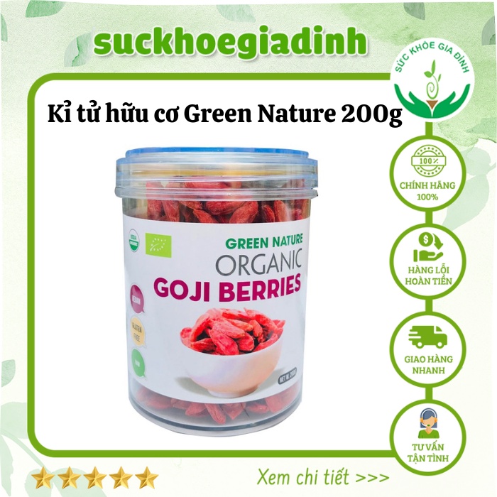 Kỷ Tử Hữu Cơ Green Nature Hộp 200g