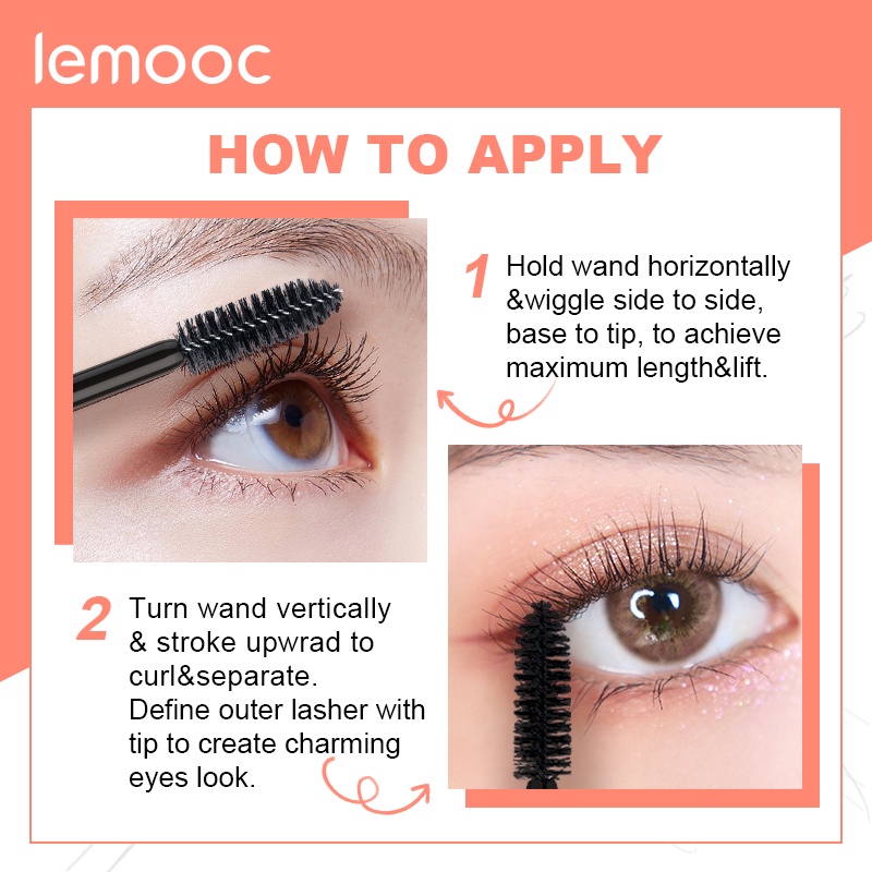 [Hàng mới về] Mascara chải dài lông mi LEMOOC chống thấm nước lâu trôi dành cho trang điểm