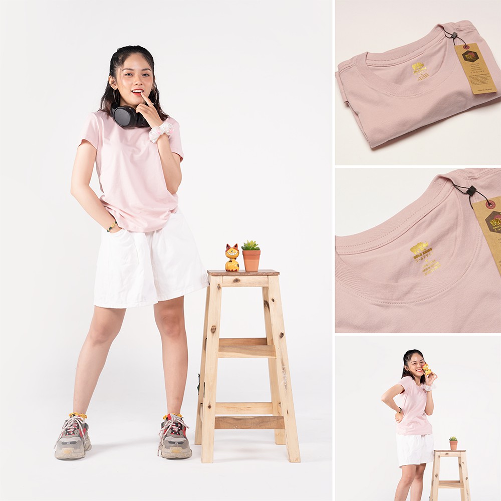 Áo nữ Ori 100% cotton nhật bản - màu hồng japan