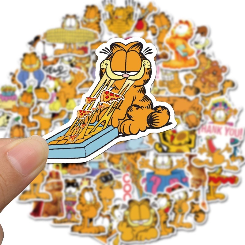 Set 50 miếng dán sticker mèo Garfield
