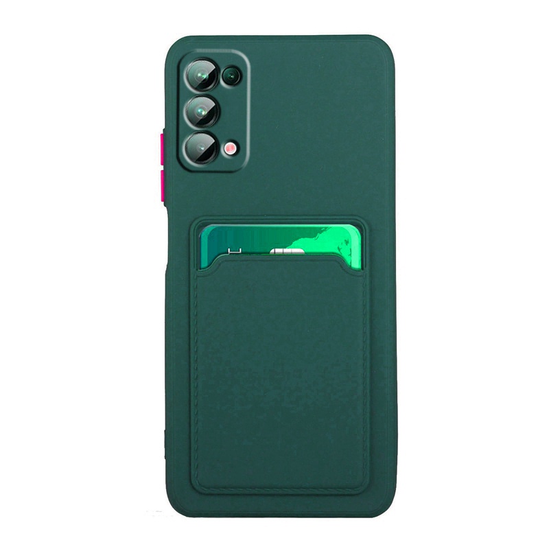 Ốp Điện Thoại Silicone Mềm Chất Lượng Cao Có Ngăn Đựng Thẻ Và Giá Đỡ Cho OPPO Reno 5 Pro Reno5 K 5K Find X3 Lite