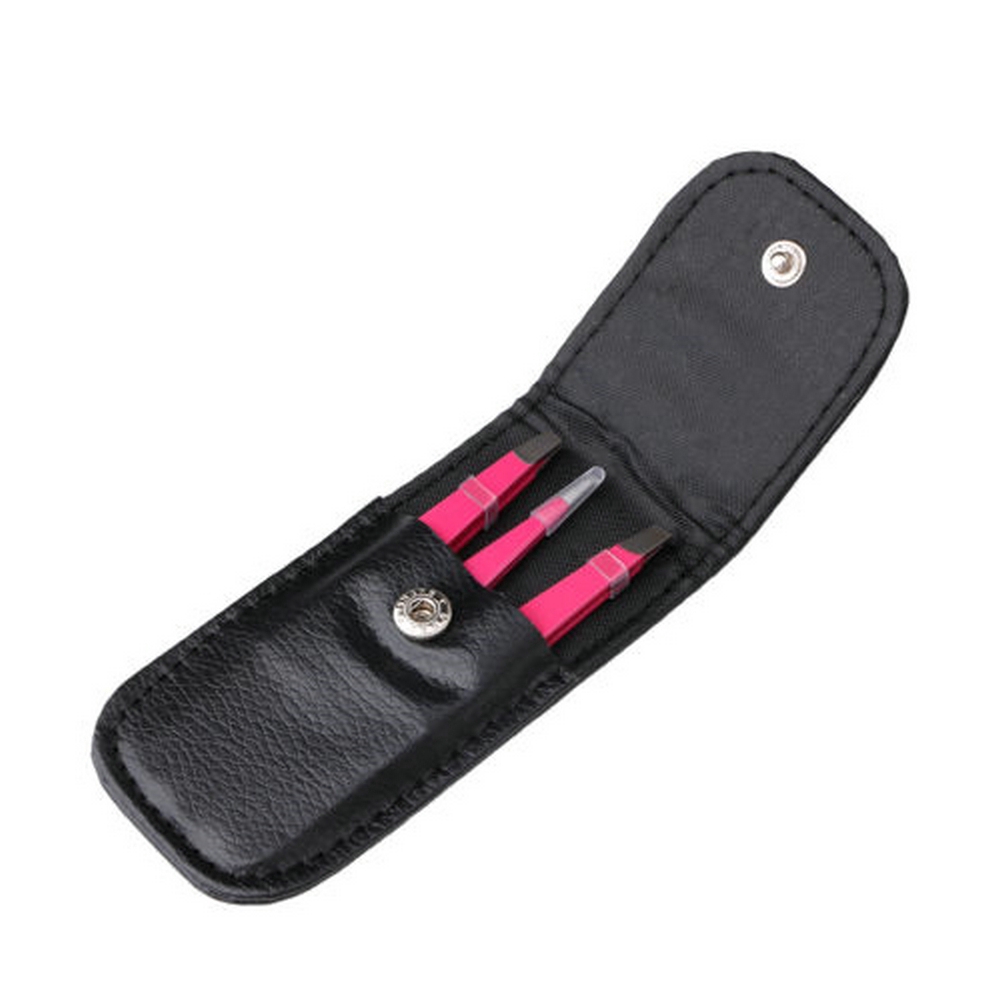 [Hàng mới về] Túi 3 nhíp tỉa lông mày bằng thép không gỉ tiện lợi dành cho làm đẹp
