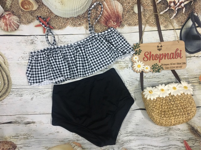 Bikini 2 dây caro siêu dễ thương